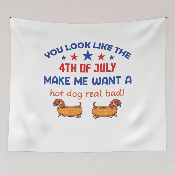 Item preview, You Look Like The 4th Of July Makes Me Want A Hot Dog Real Bad - A Hot Dog Real Bad Essential T-Shirt designed and sold by Achrafilla1.