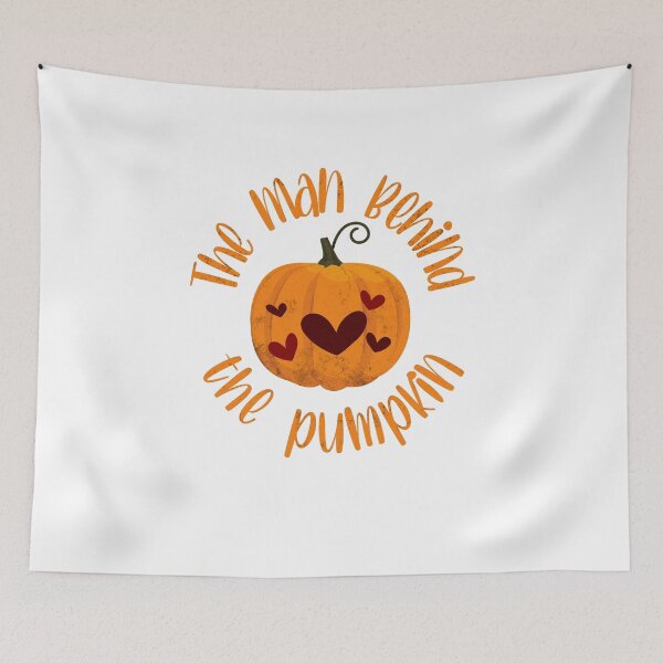 Item preview, Funny Men The Man Behind The Pumpkin Halloween Funny Announcement Funny Fans designed and sold by RamiroOdonnell.