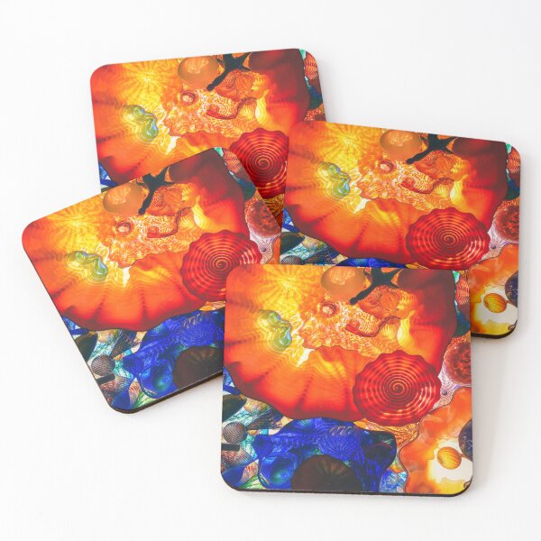 Item preview, abstract of bright coloured jellyfish, designed and sold by ydsdesigns.