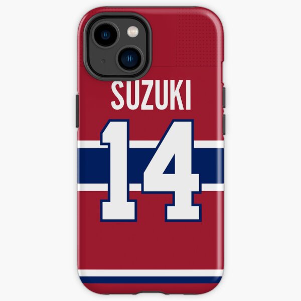 Étui arrière pour joueur de hockey Nick Suzuki Home des Canadiens de Montréal Coque antichoc iPhone