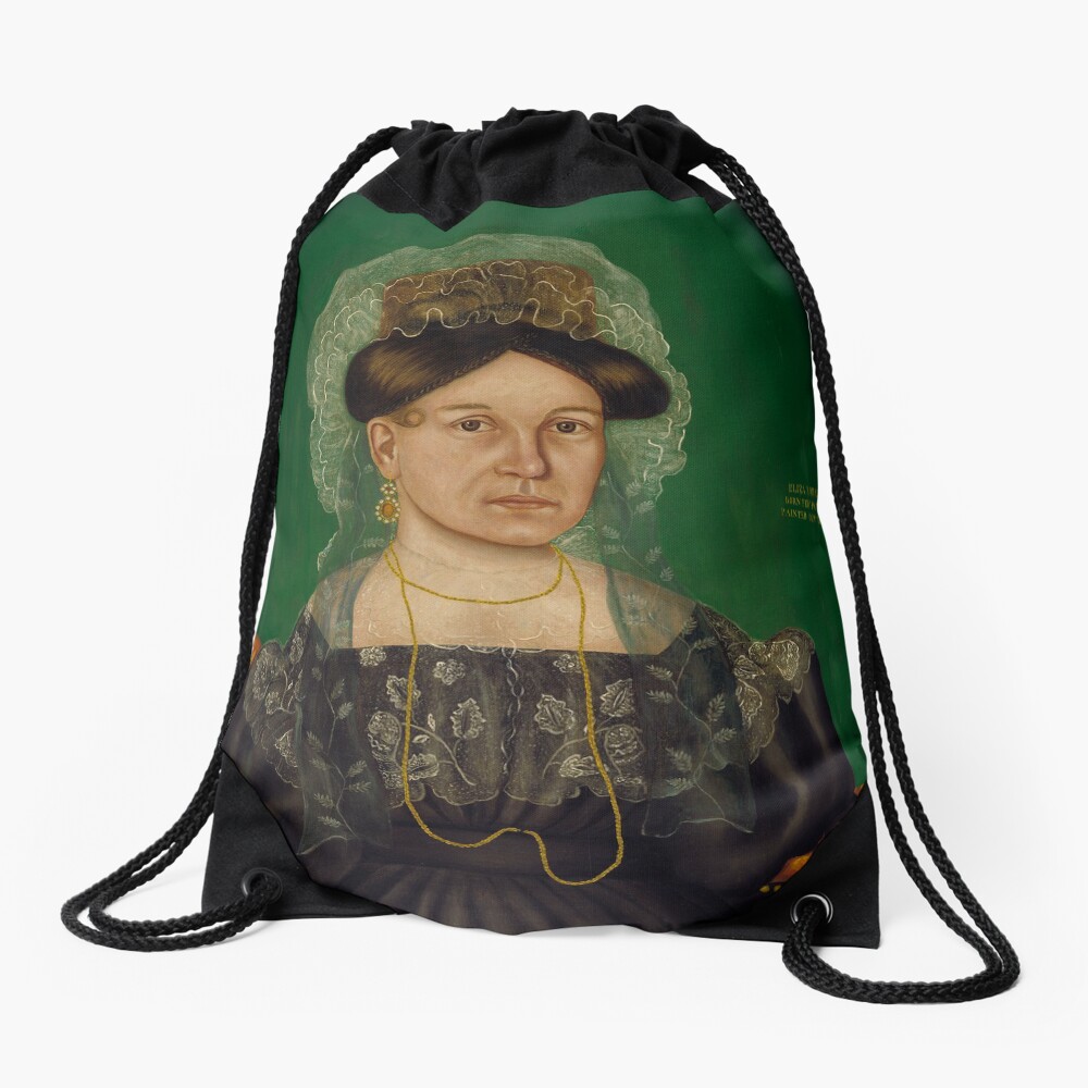 Eliza R. Read Oil Painting by Royall Brewster Smith Drawstring Bag