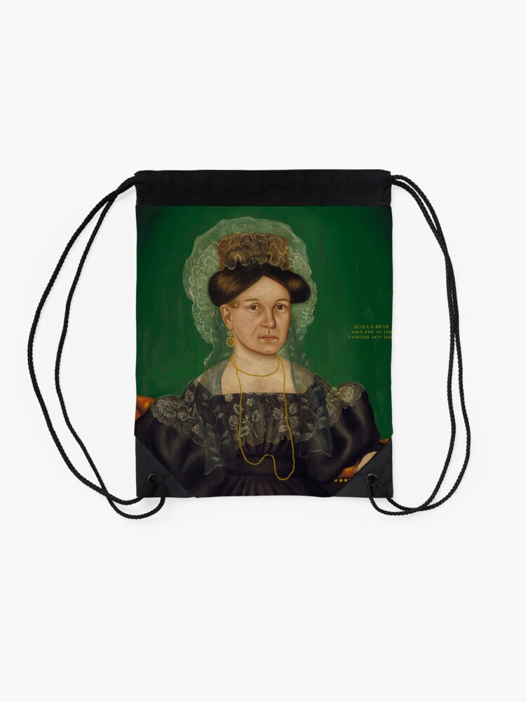 Alternate view of Eliza R. Read Oil Painting by Royall Brewster Smith Drawstring Bag