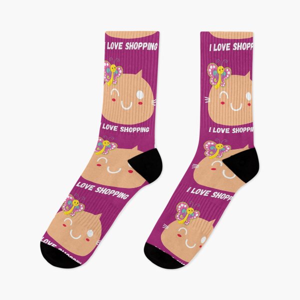 Item preview, Cute kitty for sweatshirt or t-shirt for women who love to shop. designed and sold by EMIPRINCESS.