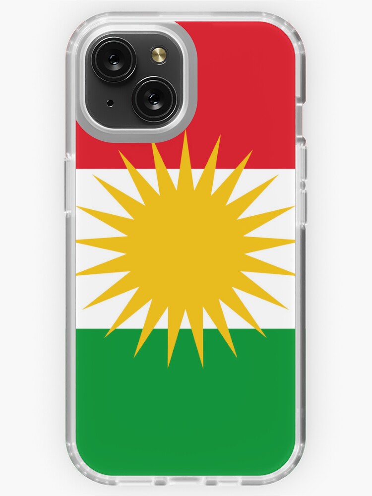 Coque iPhone avec l'œuvre Drapeau du Kurdistan créée et vendue par Shorlick
