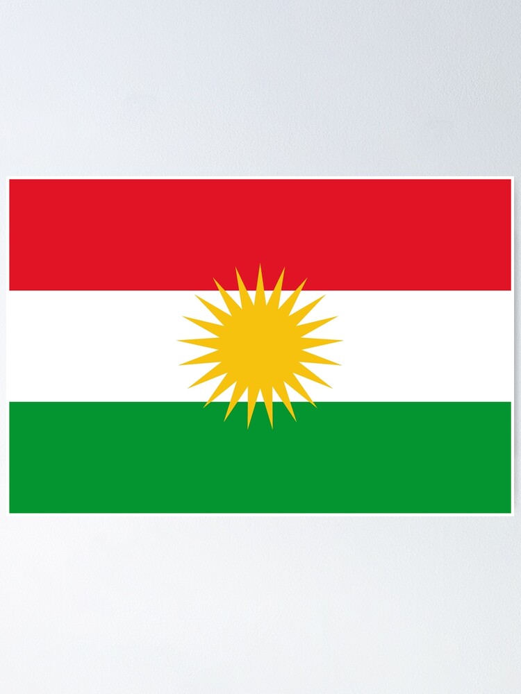 Poster avec l'œuvre Drapeau du Kurdistan créée et vendue par Shorlick