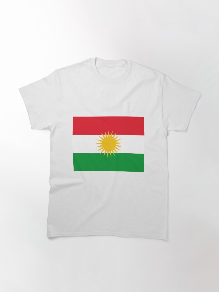 T-shirt classique avec l'œuvre Drapeau du Kurdistan créée et vendue par Shorlick