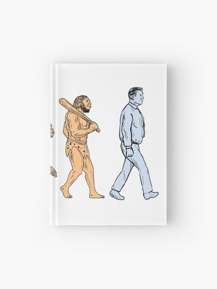 Cuaderno de tapa dura «Dibujo de Evolución Humana caminando» de patrimonio | Redbubble Cuaderno de tapa dura «Dibujo de Evolución Humana caminando» de patrimonio | Redbubble