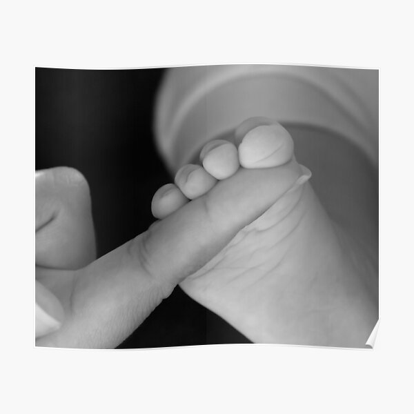 baby-s-foot-encloses-mother-s-index-finger-poster-for-sale-by