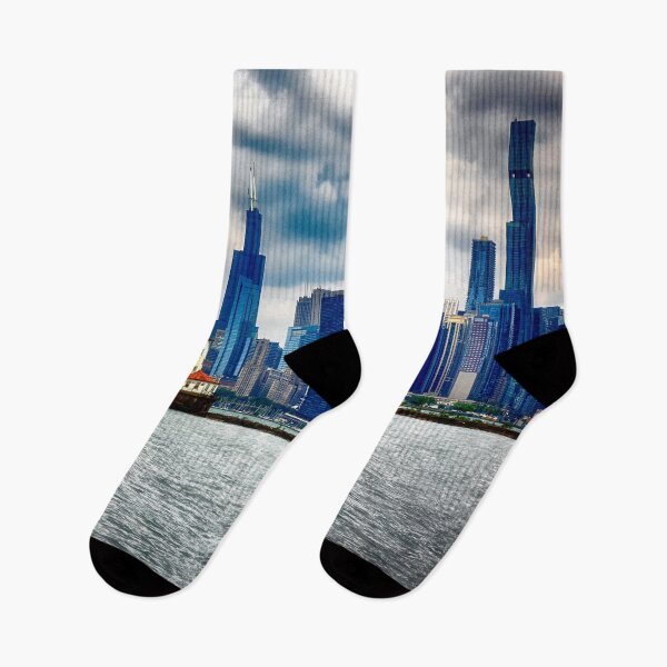 Item preview, Chicago Skyline with the Harbor Light designed and sold by Kathy Weaver.