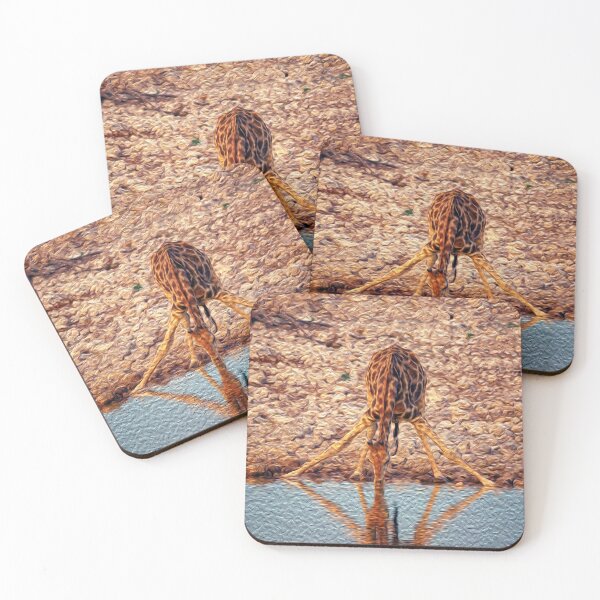 Item preview, Funny Giraffe Drinking Water designed and sold by friendlyfauna.