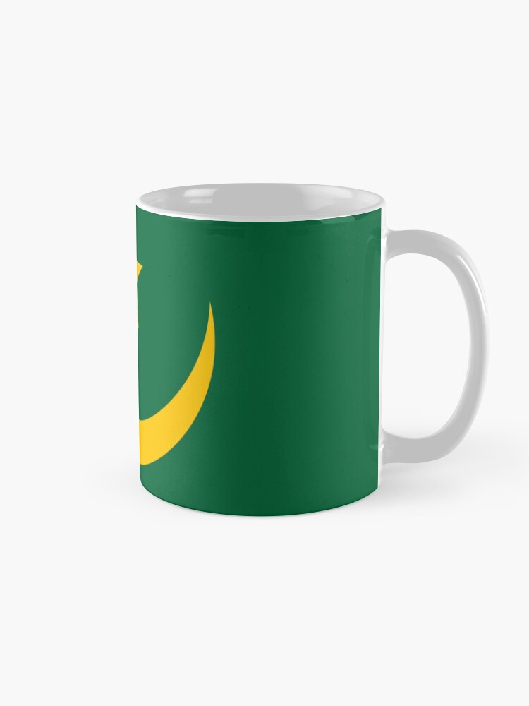 Aperçu 5 sur 6. Mug à café avec l'œuvre Drapeau de la Mauritanie créée et vendue par Shorlick.