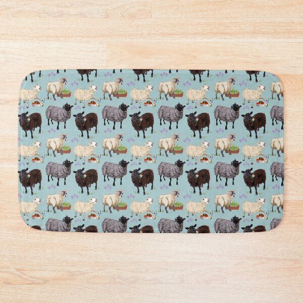 Item preview, Sheep pattern in light blue designed and sold by EskTuulispaa.