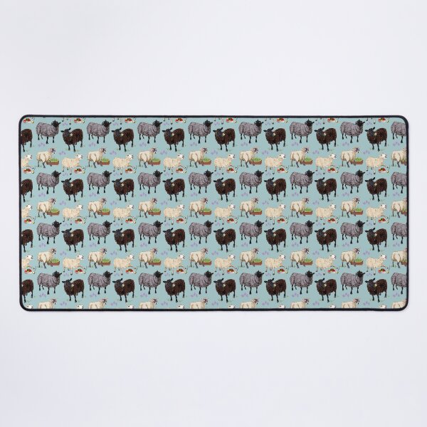 Item preview, Sheep pattern in light blue designed and sold by EskTuulispaa.