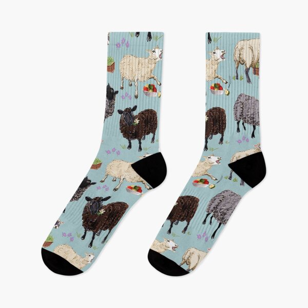 Item preview, Sheep pattern in light blue designed and sold by EskTuulispaa.