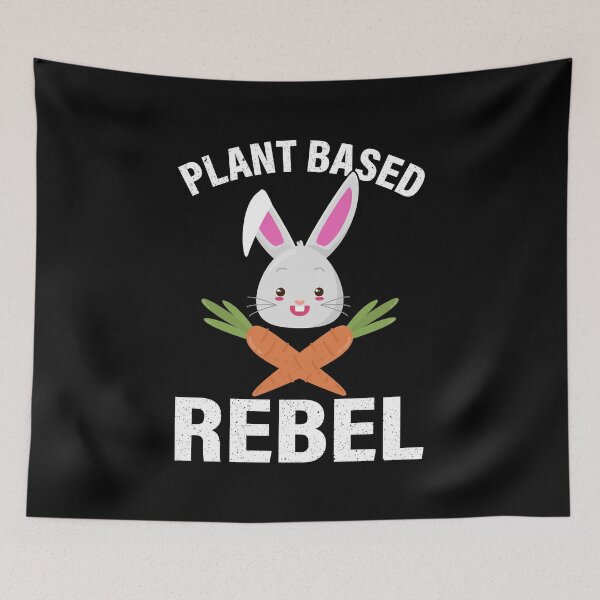 Item preview, Plant Based Rebel Bunny Rabbit Funny Easter Vegan designed and sold by haselshirt.