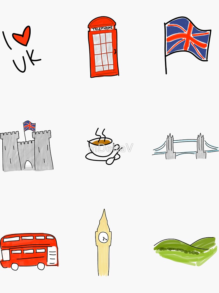 I Heart United Kingdom, British Love, UK landmarks by mDeltaV