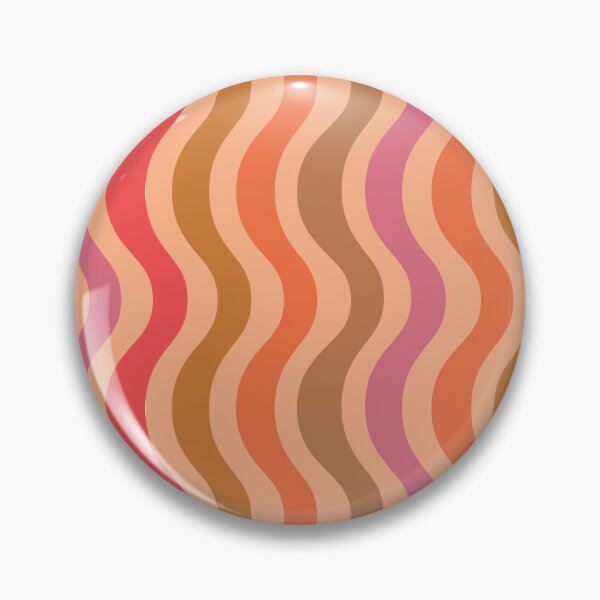 Item preview, Groovy retro 70s waves in orange, red, pink and beige  designed and sold by Yasminepatterns .