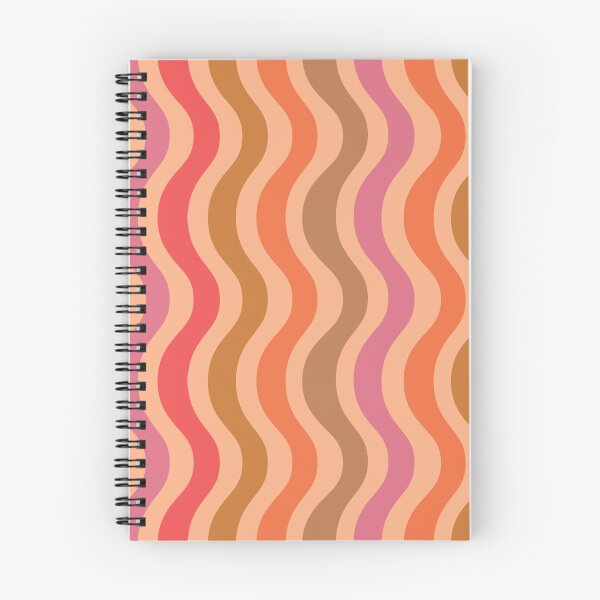 Item preview, Groovy retro 70s waves in orange, red, pink and beige  designed and sold by Yasminepatterns .