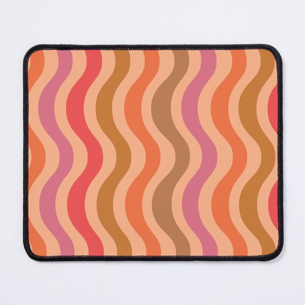Item preview, Groovy retro 70s waves in orange, red, pink and beige  designed and sold by Yasminepatterns .