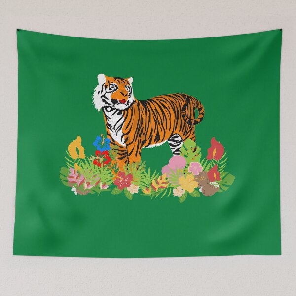 Item preview, Tiger in Flowers designed and sold by RiadMannan.