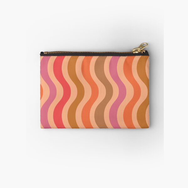 Item preview, Groovy retro 70s waves in orange, red, pink and beige  designed and sold by Yasminepatterns .