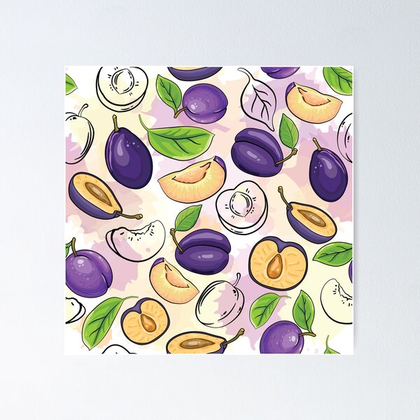 Item preview, Fresh Purple Plums Fruit designed and sold by danikaVT.