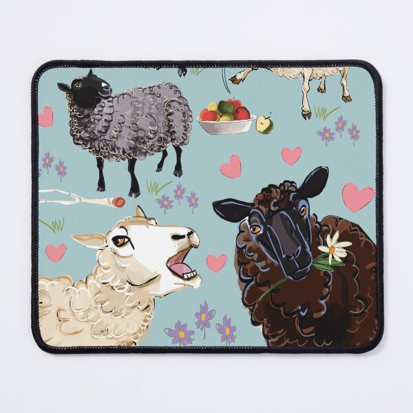 Item preview, Sheep pattern in light blue designed and sold by EskTuulispaa.