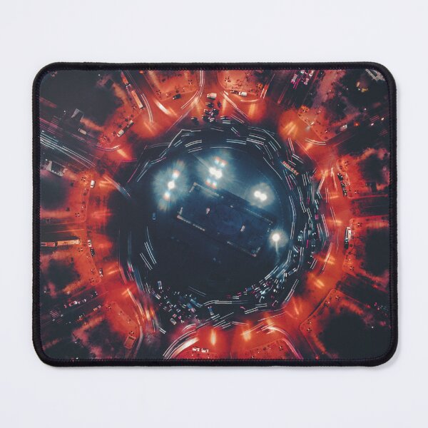 Item preview, Aerial top down view of a traffic intersection at night  designed and sold by Chris-Thodd.