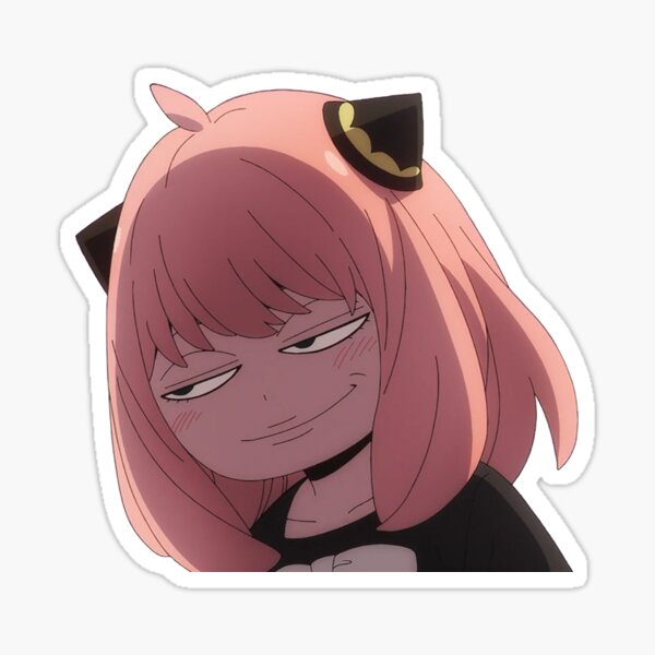 “Anya smirk” Sticker for Sale by Aaronvalentinus | Redbubble