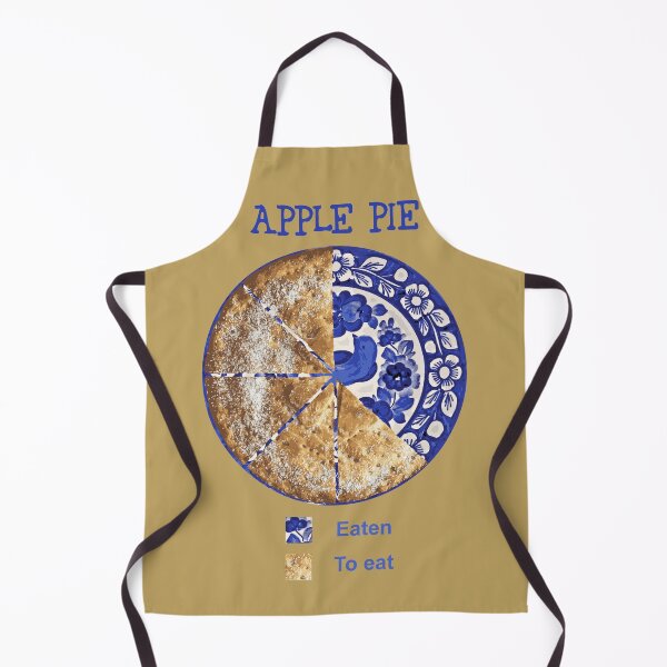 Item preview, Graph - Apple pie: Eaten; To eat (funny pie chart) designed and sold by SolidEarthArt.