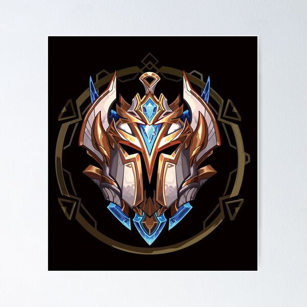 Multiplayer Online Battle Arena lol grandmaster Rank Icon Sticker for Sale  by ElyVan