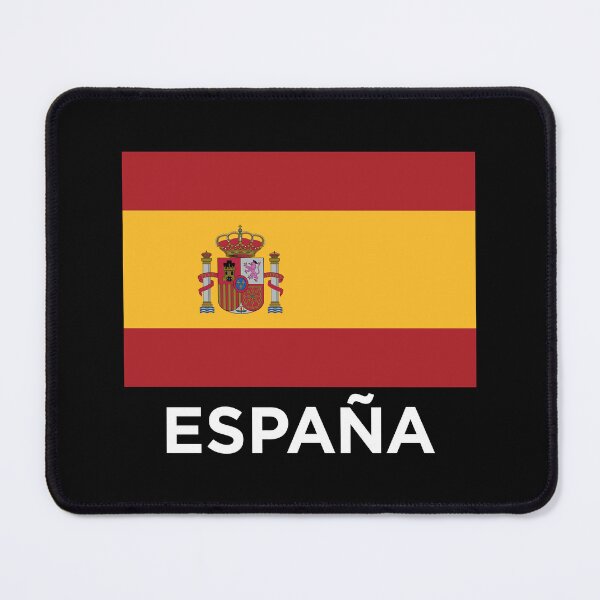 Artikelvorschau, Spanische Flagge mit Text - Bandera de España (auf Schwarz) entworfen und verkauft von STUDIO-72.