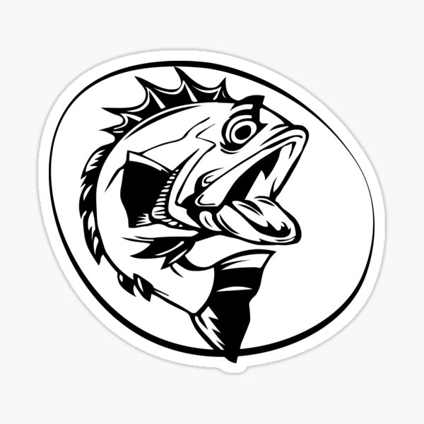 Bass Fish Chasing Lure Car Window Decals & Stickers