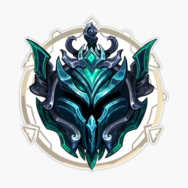 Multiplayer Online Battle Arena lol grandmaster Rank Icon Sticker for Sale  by ElyVan