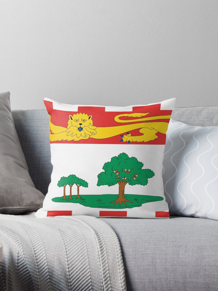 Aperçu 1 sur 3. Coussin avec l'œuvre Drapeau de l'Île du Prince Edouard créée et vendue par Shorlick.