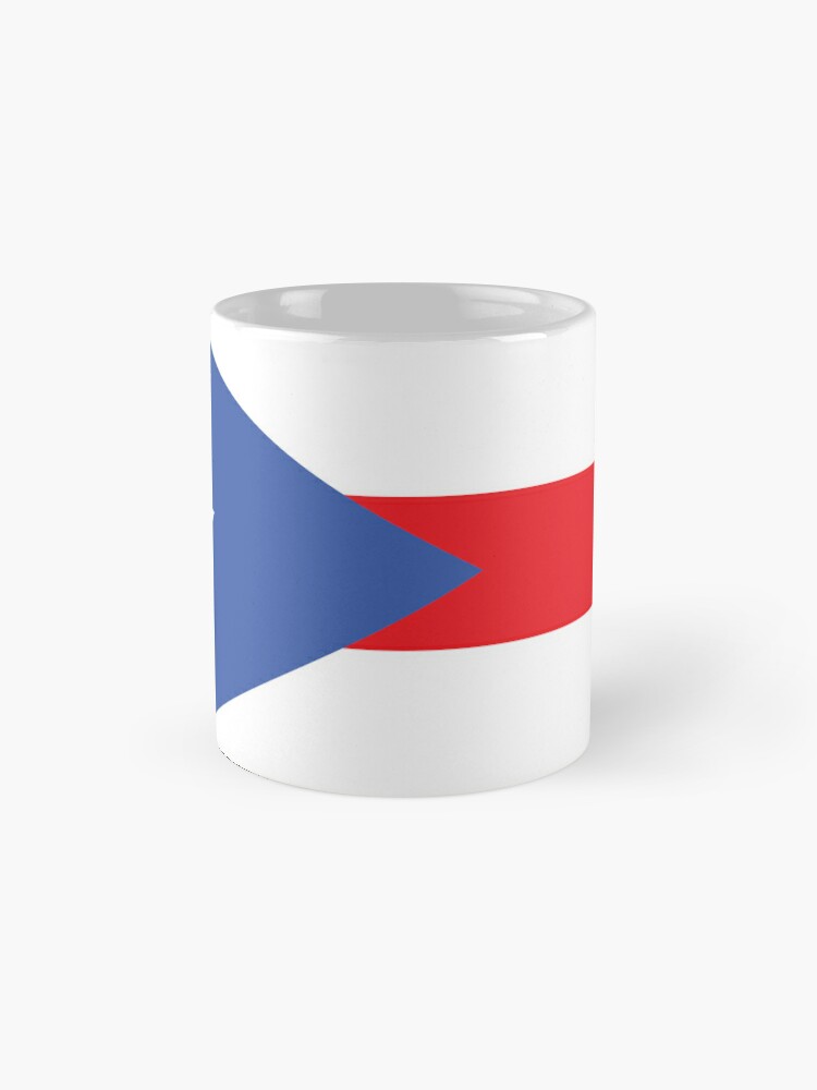 Mug à café avec l'œuvre Drapeau de Porto Rico créée et vendue par Shorlick