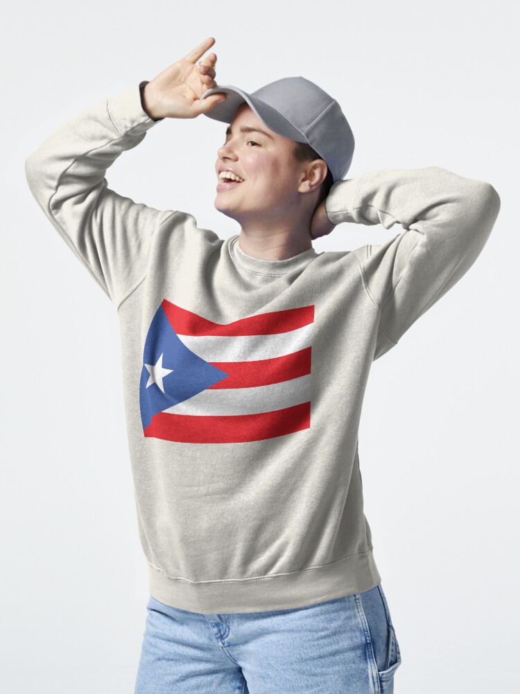 Sweatshirt épais avec l'œuvre Drapeau de Porto Rico créée et vendue par Shorlick