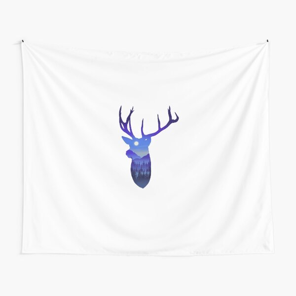 blue deer Tapestry