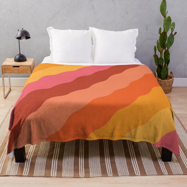 Item preview, Abstract retro 70s waves pattern in orange, yellow and brown designed and sold by Yasminepatterns .