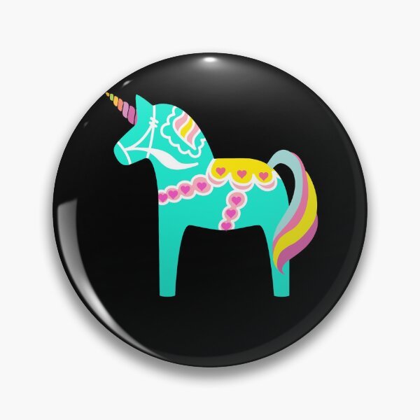 Item preview, Mint Green Dala Unicorn Horse Fun Swedish designed and sold by funnytshirtemp.