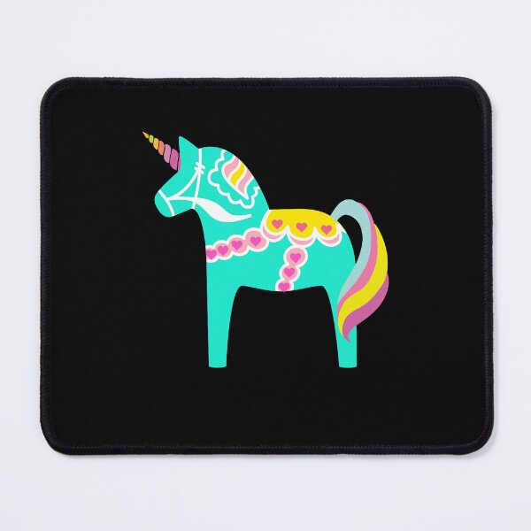 Item preview, Mint Green Dala Unicorn Horse Fun Swedish designed and sold by funnytshirtemp.