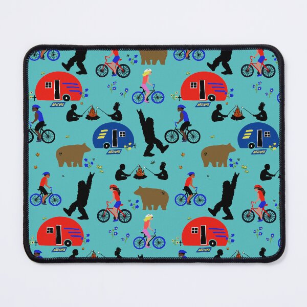 Item preview, Happy Campers with bear, Sasquach, Big Foot and bikers designed and sold by WildCanyon.
