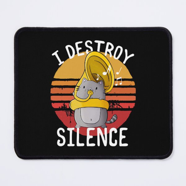 Item preview, Funny Tuba  Cat Mom | I Destroy Silence Tuba Player Cat Lover designed and sold by JUSTBEELEGANT.