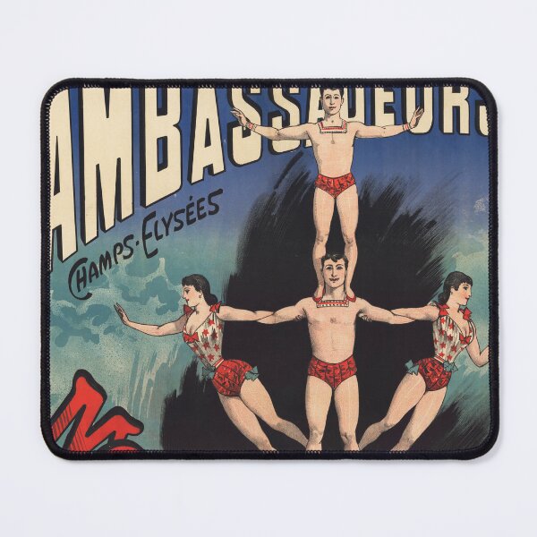 Item preview, AMBASSADEURS Champs Elysees MOSER FAMILY Vintage French Circus Theater Poster designed and sold by retroposters.