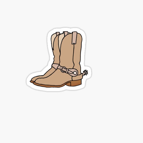 Minimalist Cowgirl boots Sticker