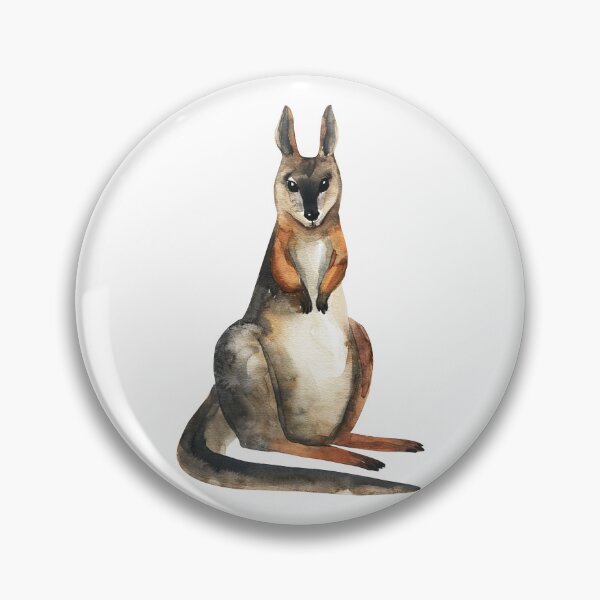 Item preview, Cute Red Kangaroo Watercolor, Osphranter Rufus Red Kangaroo, Adorable Watercolor Red Kangaroo Illustration, Red Kangaroos Lovers designed and sold by Paintcorner.
