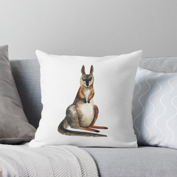 Item preview, Cute Red Kangaroo Watercolor, Osphranter Rufus Red Kangaroo, Adorable Watercolor Red Kangaroo Illustration, Red Kangaroos Lovers designed and sold by Paintcorner.