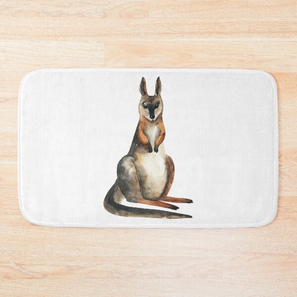 Item preview, Cute Red Kangaroo Watercolor, Osphranter Rufus Red Kangaroo, Adorable Watercolor Red Kangaroo Illustration, Red Kangaroos Lovers designed and sold by Paintcorner.