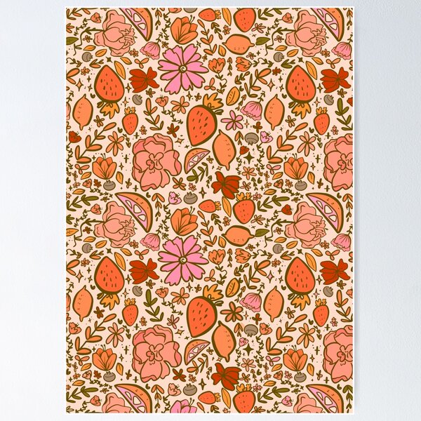 Item preview, Cute Colourful Summer Fruit Floral Pattern designed and sold by volttrash.