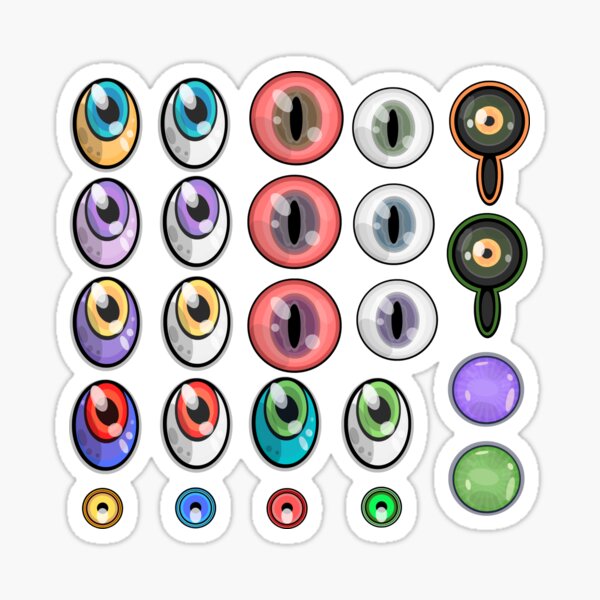"Cartoon Eyes" Sticker for Sale by Vynnfir Redbubble